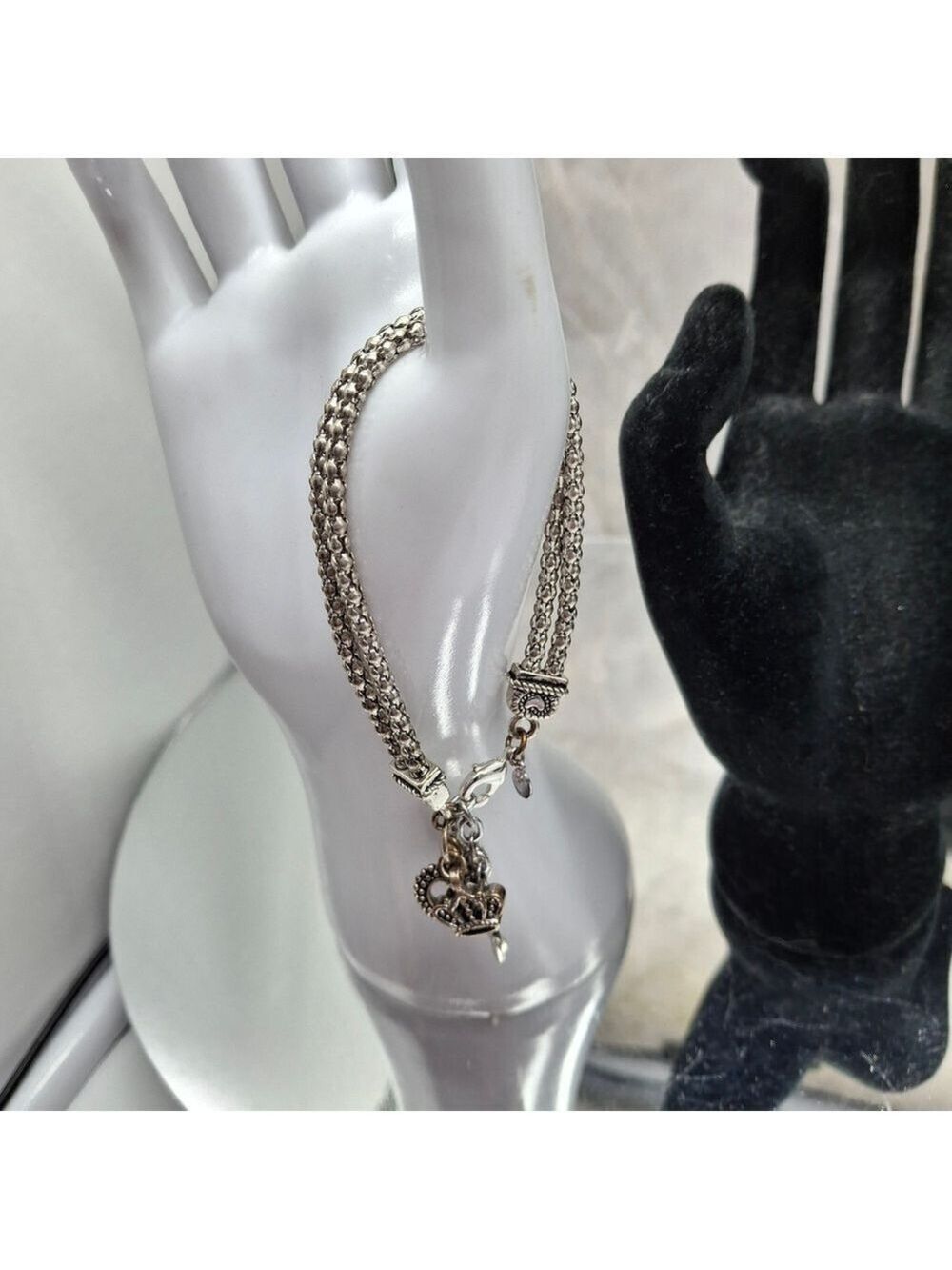 Premier Designs Silver Bracelet with Crown Charm